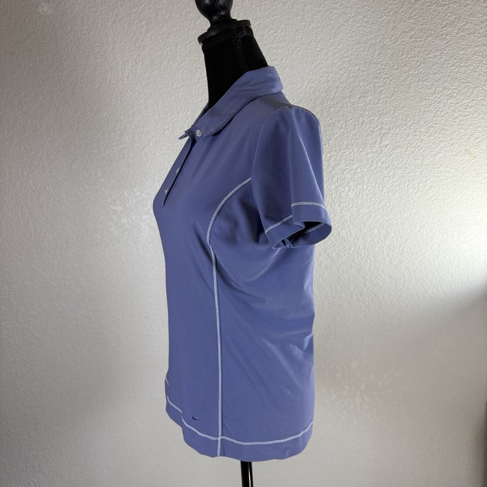 Nike Golf Womens Size Small Blue Periwinkle Dri Fit Shirt Sport Activewear - Picture 8 of 10
